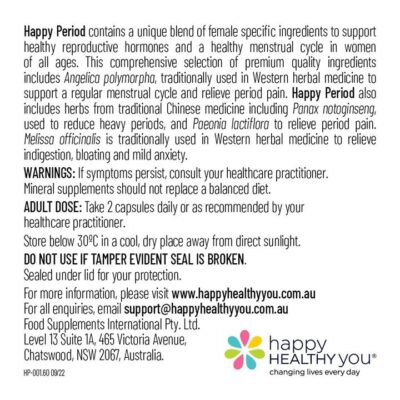 Happy Period, 60 capsules